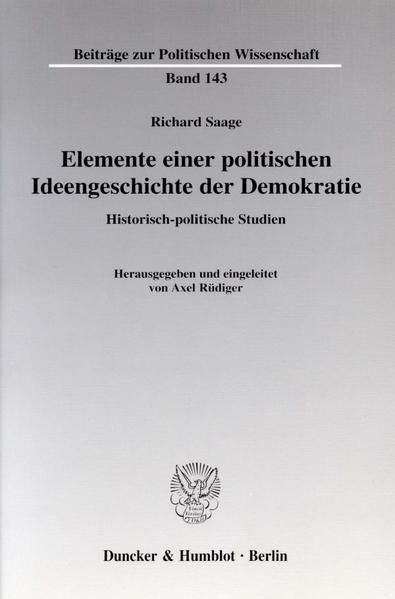 Produktbild: Elemente einer politischen Ideengeschichte der Demokratie.