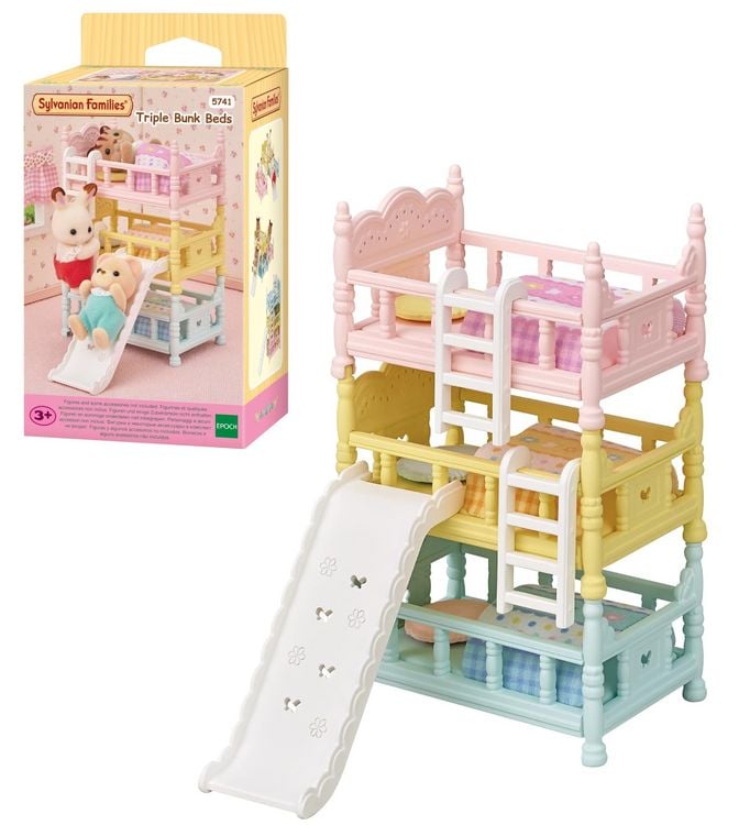 Produktbild: Sylvanian Families 5741 - Tripl Bunk Beds, Dreist&ouml;ckiges Babyhochbett, Puppenzubeh&ouml;r