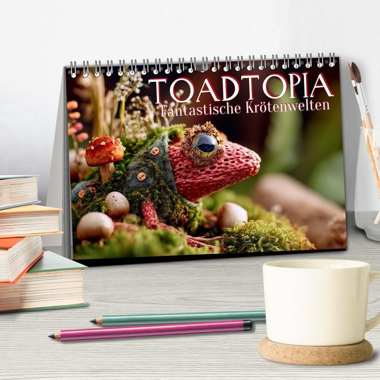 Produktbild: Toadtopia. Fantastische Kr&ouml;tenwelten (Tischkalender 2026 DIN A5 quer), CALVENDO Monatskalender
