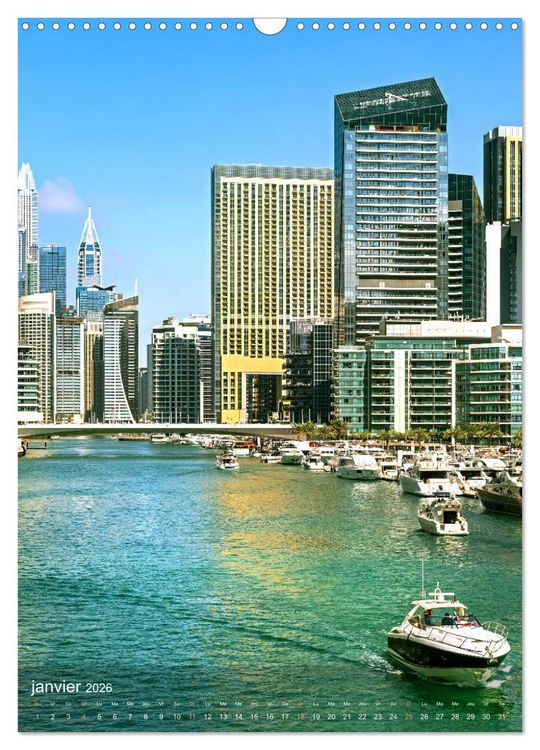 Produktbild: &Eacute;mirats Arabes Unis &ndash; Points forts urbains (Calendrier mural 2026 DIN A3 horizontal), CALVENDO calendrier mensuel
