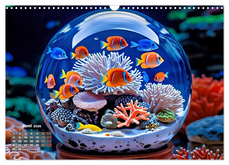 Produktbild: Aquarium in einer Glaskugel (Wandkalender 2026 DIN A3 quer), CALVENDO Monatskalender