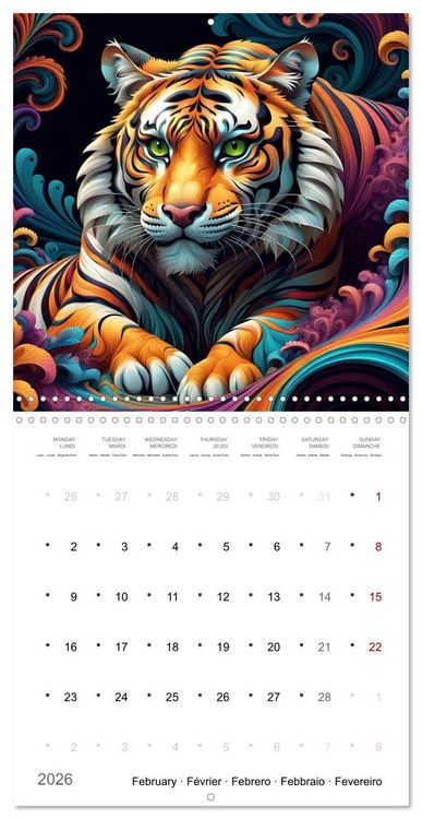 Produktbild: La joie animale (Calendrier mural carr&eacute; 2026 30x30 cm) Calendrier double avec une page pour vos prises de notes