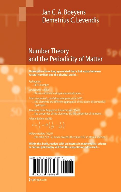 Produktbild: Number Theory and the Periodicity of Matter