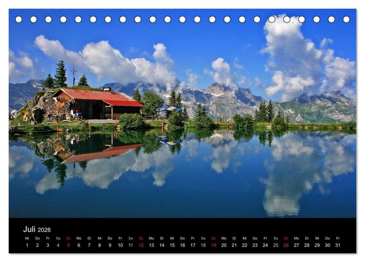 Produktbild: Zauber der Berge. Die Schweizer Alpen (Tischkalender 2026 DIN A5 quer), CALVENDO Monatskalender