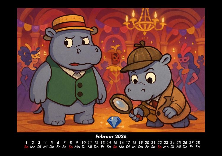 Produktbild: Sash & Sashito - Detektivmission durchs Jahr 2026 Fotokalender DIN A3