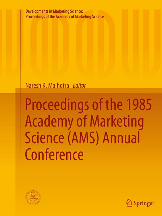 Produktbild: Proceedings of the 1985 Academy of Marketing Science (AMS) Annual Conference