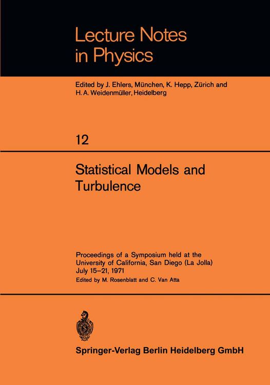 Produktbild: Statistical Models and Turbulence