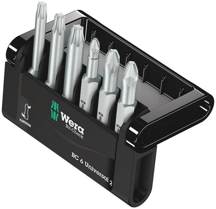 Produktbild: Wera Bit-Check 6 V Universal 1 05056478001 Bit-Set 6teilig Innen-Vierkant (Robertson) Torsionszone
