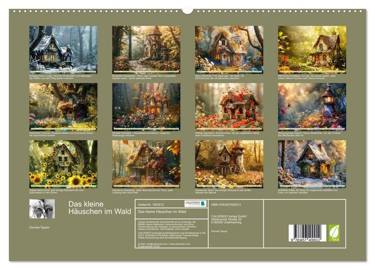 Produktbild: Das kleine H&auml;uschen im Wald (hochwertiger Premium Wandkalender 2026 DIN A2 quer), Kunstdruck in Hochglanz
