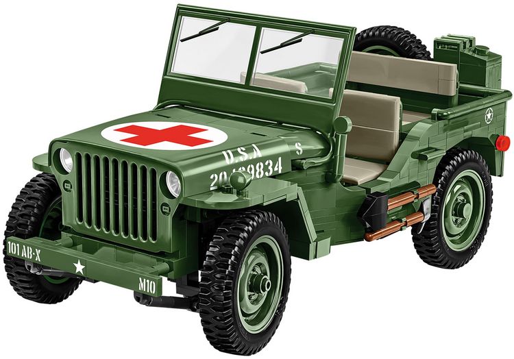 Produktbild: COBI Historical Collection 2806 - Willys MB Medical, Jeep, WWII, 1:12 Bausatz, 1131 Klemmbausteine