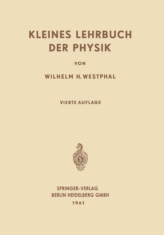 Produktbild: Kleines Lehrbuch der Physik