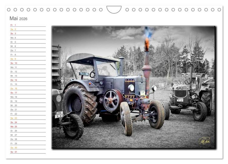Produktbild: Oldtimer - nostalgische Trecker und Lastwagen (Wandkalender 2026 DIN A4 quer), CALVENDO Monatskalender