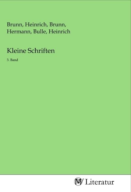 Produktbild: Kleine Schriften