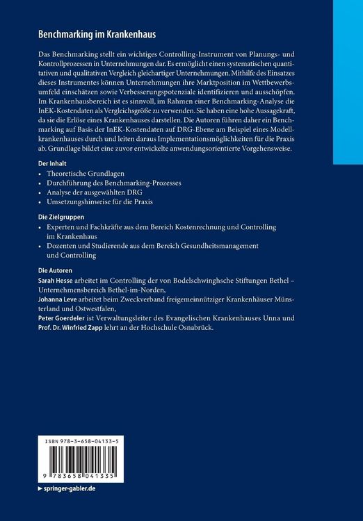 Produktbild: Benchmarking im Krankenhaus