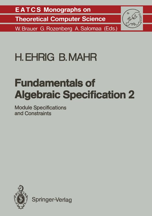 Produktbild: Fundamentals of Algebraic Specification 2