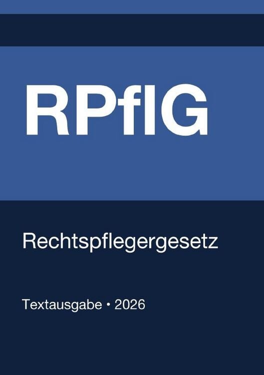 Produktbild: RPflG - Rechtspflegergesetz (Deutschland) 2026