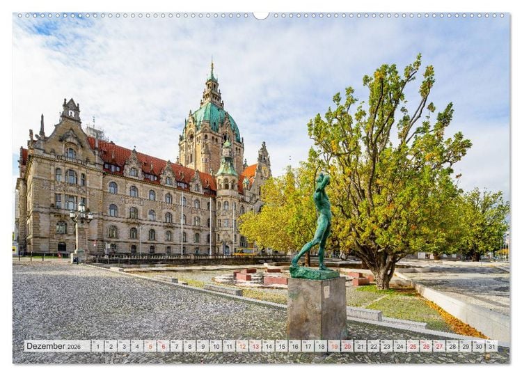 Produktbild: Hannover Stadtansichten (hochwertiger Premium Wandkalender 2026 DIN A2 quer), Kunstdruck in Hochglanz