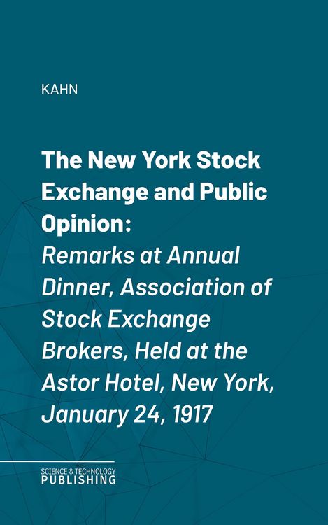 Produktbild: The New York Stock Exchange and Public Opinion
