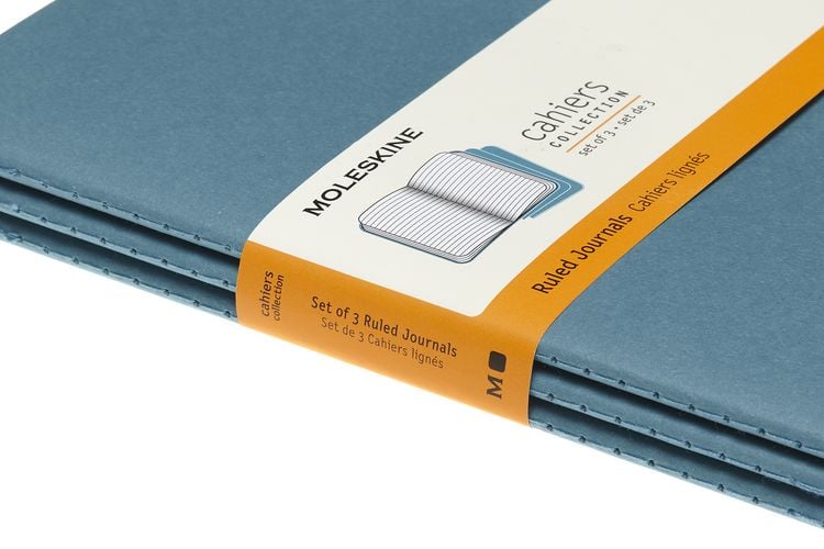 Produktbild: Moleskine Cahier Large/A5, 3er Set, Liniert, Lebhaftes Blau