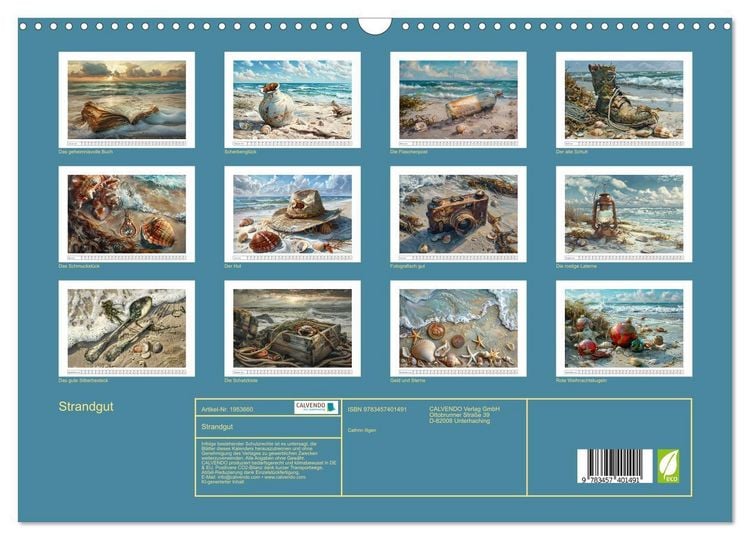Produktbild: Strandgut (Wandkalender 2026 DIN A3 quer), CALVENDO Monatskalender