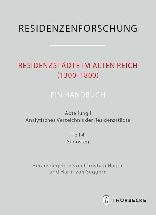 Produktbild: Residenzst&auml;dte im Alten Reich (1300&ndash;1800). Ein Handbuch