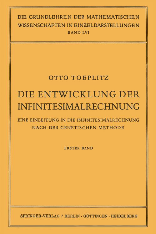 Produktbild: Die Entwicklung der Infinitesimalrechnung