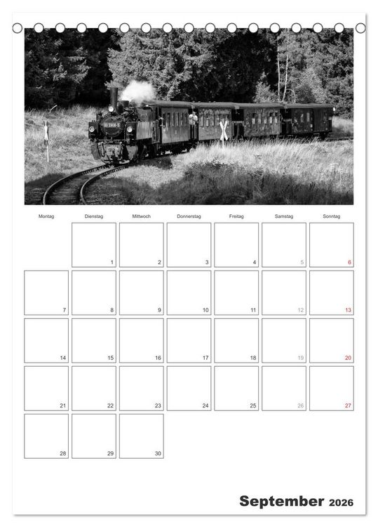 Produktbild: Unter Dampf. Eisenbahnromantik im Harz (Tischkalender 2026 DIN A5 hoch), CALVENDO Monatskalender