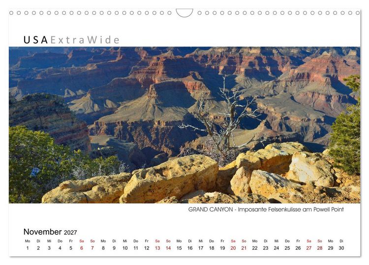 Produktbild: GRAND CANYON Panoramabilder (Wandkalender 2027 DIN A3 quer), CALVENDO Monatskalender