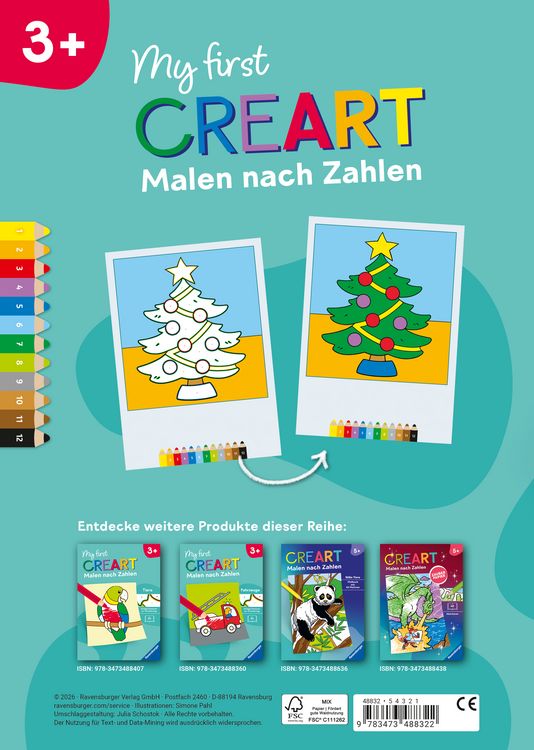 Produktbild: My first CreArt Malen nach Zahlen ab 3 - Weihnachten