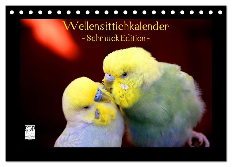 Produktbild: Wellensittichkalender - Schmuck Edition (Tischkalender 2026 DIN A5 quer), CALVENDO Monatskalender