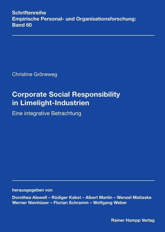 Produktbild: Corporate Social Responsibility in Limelight-Industrien