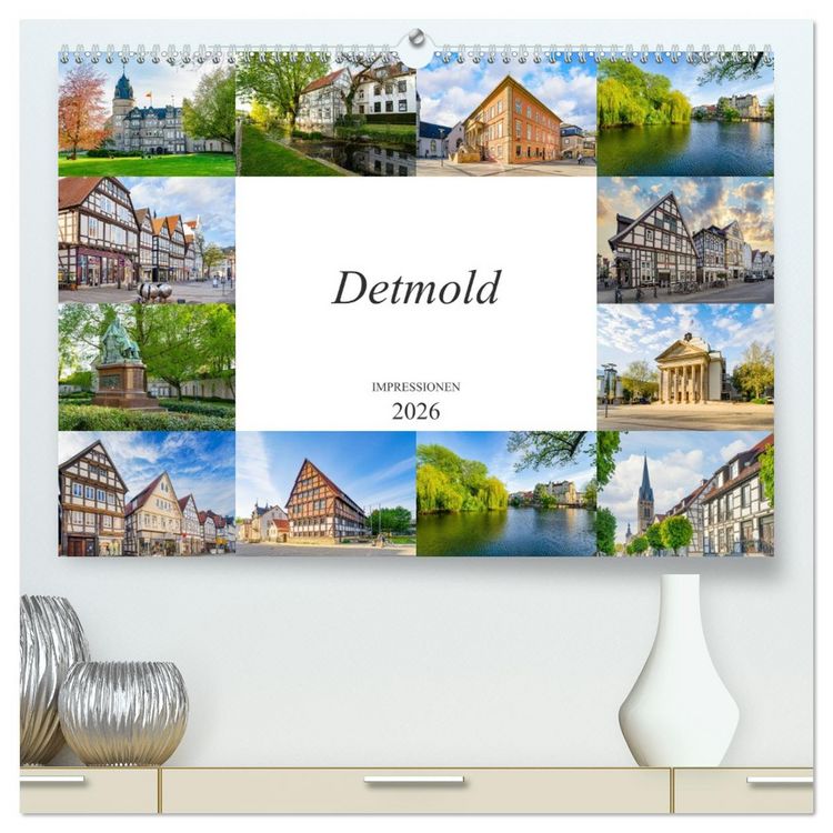 Produktbild: Detmold Impressionen (hochwertiger Premium Wandkalender 2026 DIN A2 quer), Kunstdruck in Hochglanz