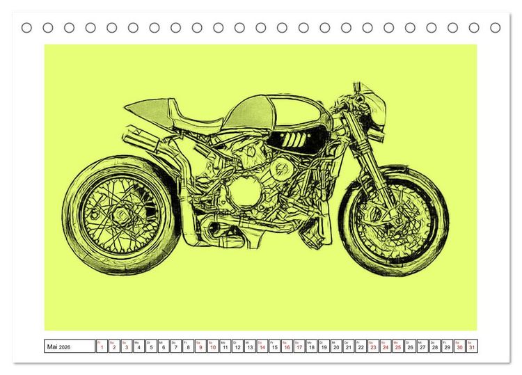 Produktbild: Motor Craft Motorr&auml;der (Tischkalender 2026 DIN A5 quer), CALVENDO Monatskalender