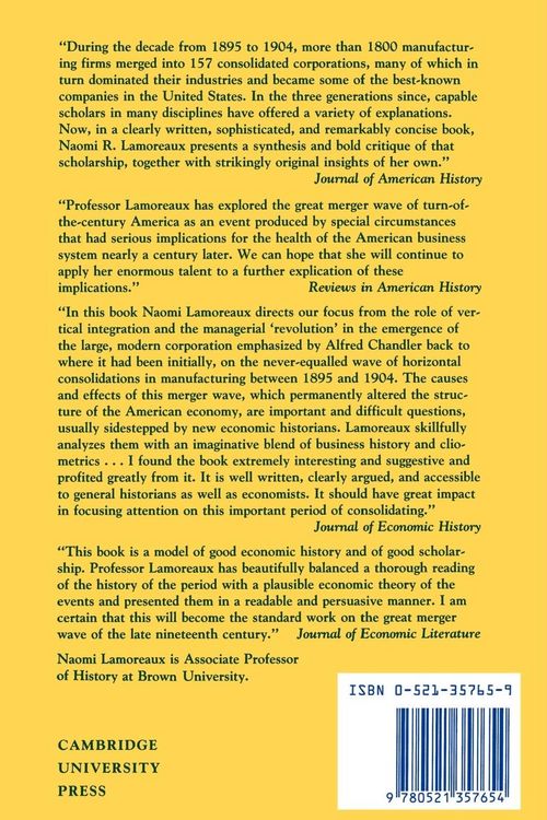 Produktbild: The Great Merger Movement in American Business, 1895 1904
