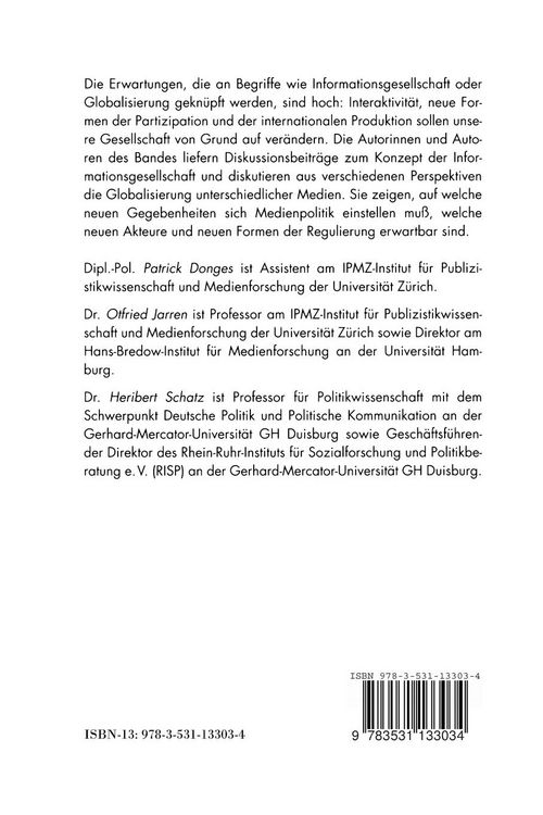 Produktbild: Globalisierung der Medien?