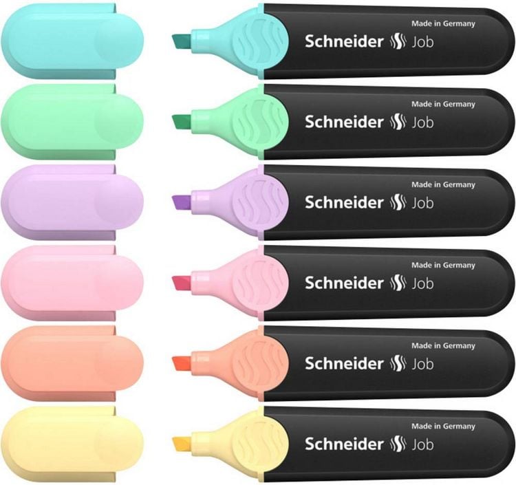 Produktbild: Schneider Textmarker Job Pastell, 6er Set
