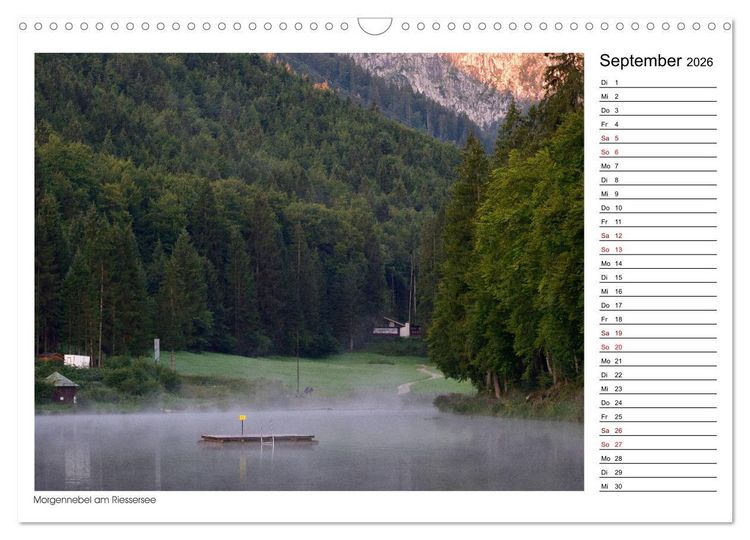 Produktbild: Zu Besuch am Riessersee (Wandkalender 2026 DIN A3 quer), CALVENDO Monatskalender