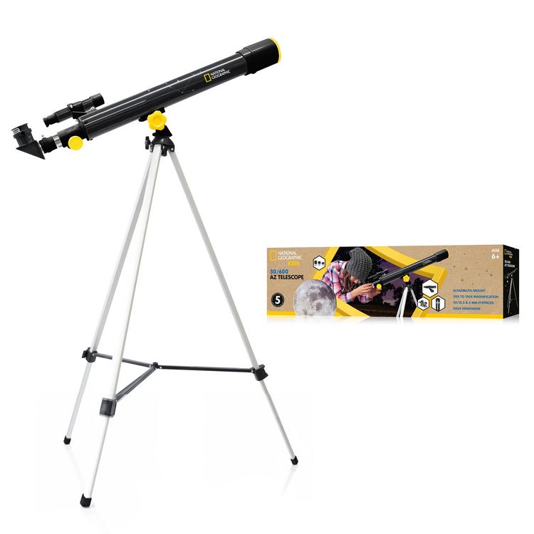 Produktbild: Bresser 10926 - NATIONAL GEOGRAPHIC 50/600 AZ Teleskop f&uuml;r Einsteiger