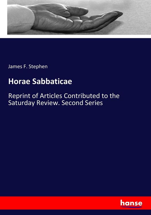 Produktbild: Horae Sabbaticae