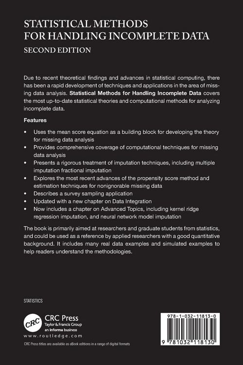 Produktbild: Statistical Methods for Handling Incomplete Data