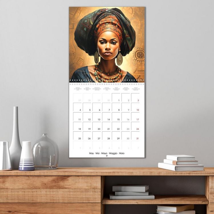 Produktbild: L'art de la beaut&eacute; africaine (Calendrier mural carr&eacute; 2026 30x30 cm) Calendrier double avec une page pour vos prises de notes
