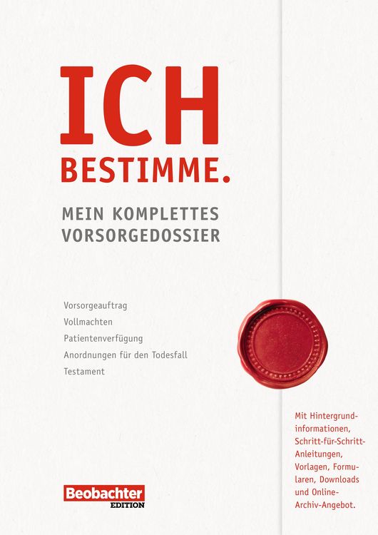 Produktbild: Ich bestimme. Mein komplettes Vorsorgedossier