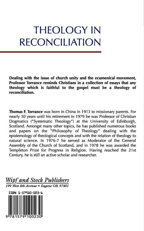 Produktbild: Theology in Reconciliation