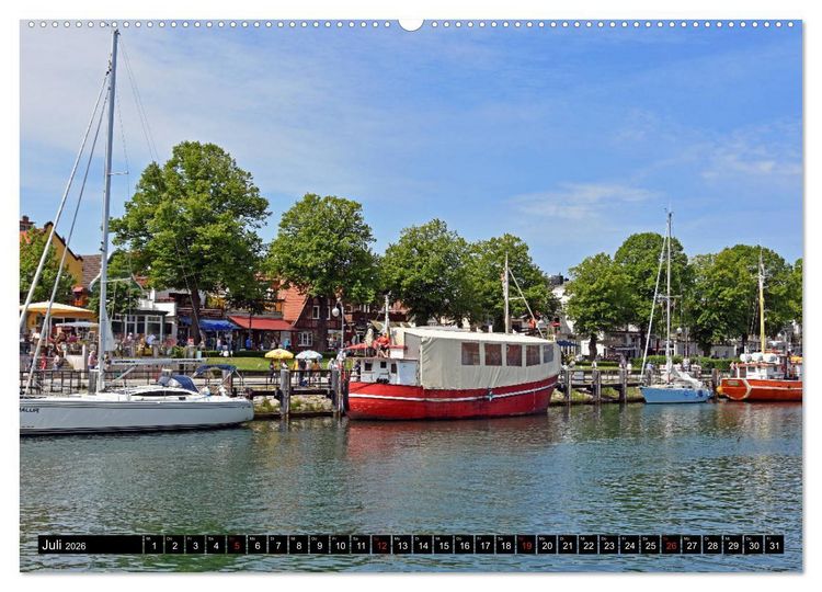 Produktbild: Warnem&uuml;nde und Rostock, Perlen an der Ostsee (Wandkalender 2026 DIN A2 quer), CALVENDO Monatskalender