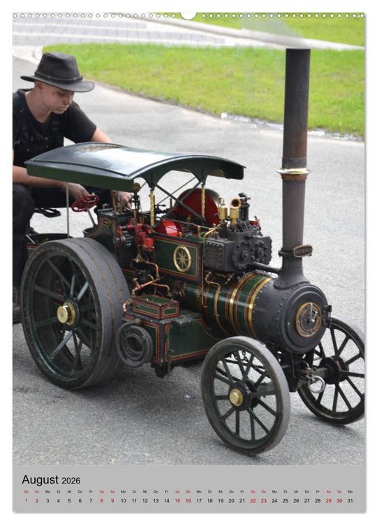 Produktbild: Oldtimer unter Dampf (Wandkalender 2026 DIN A2 hoch), CALVENDO Monatskalender