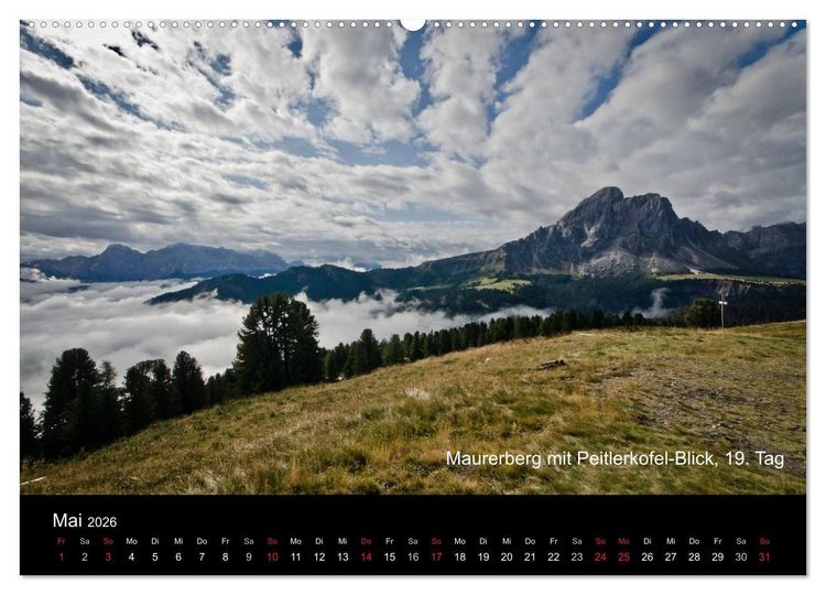 Produktbild: TransAlp - zu Fu&szlig; &uuml;ber die Alpen von M&uuml;nchen nach Venedig (Wandkalender 2026 DIN A2 quer), CALVENDO Monatskalender
