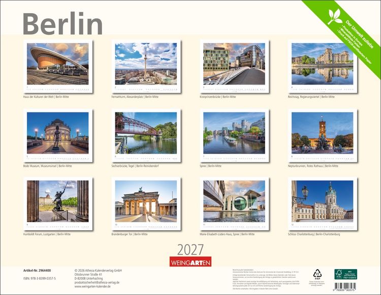 Produktbild: Berlin Kalender 2027