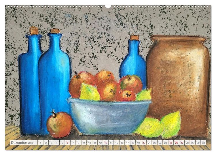 Produktbild: Lebendige Stille - Ein Jahr mit gemalten Stillleben (hochwertiger Premium Wandkalender 2026 DIN A2 quer), Kunstdruck in Hochglanz