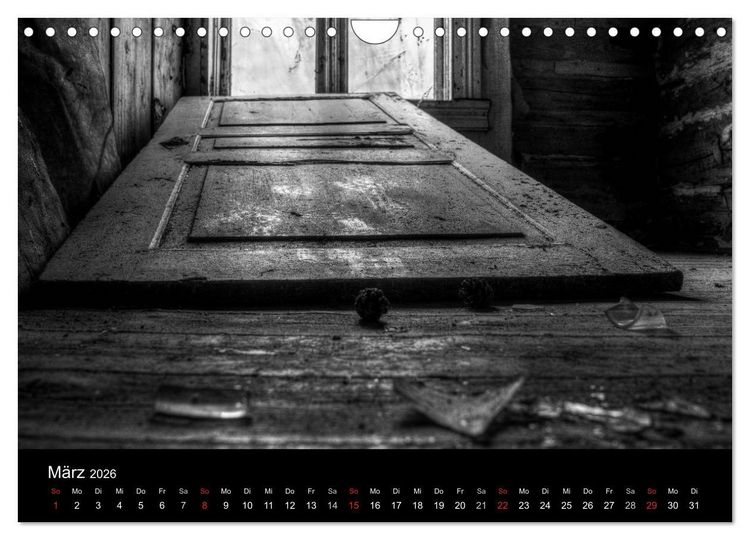 Produktbild: Objekte in schwarz weiss (Wandkalender 2026 DIN A4 quer), CALVENDO Monatskalender