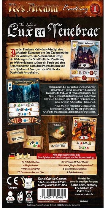 Produktbild: Res Arcana - Lux et Tenebrae (Spiel)